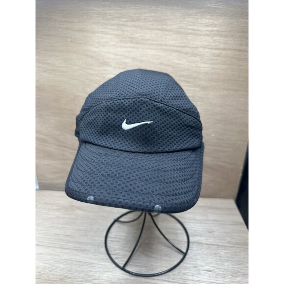 Vintage Nike Hat Cap Black Tailwind 7 Panel Running Mesh Dri-FIT Adjustable - Picture 1 of 6